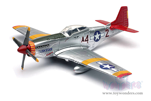 New Ray - P-51 Mustang&reg; Tuskegee Airmen "Red Tails" Model Kit (1/48 Scale plastic model, Silver/Red) SS-20235