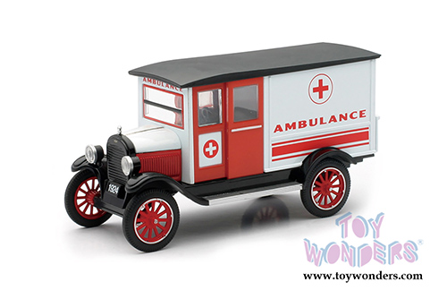 New Ray - Classic Collection Chevrolet&reg; Series H Ambulance (1924, 1/32 scale diecast model car, White/Red) SS-55073A