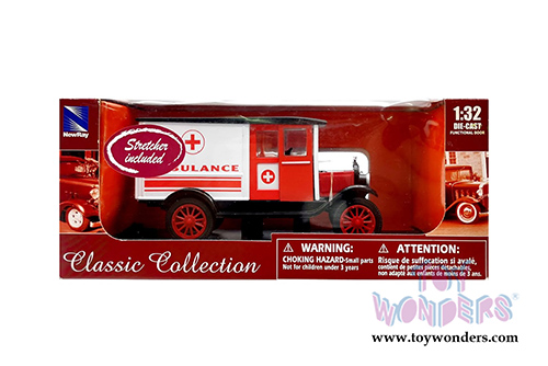 New Ray - Classic Collection Chevrolet&reg; Series H Ambulance (1924, 1/32 scale diecast model car, White/Red) SS-55073A