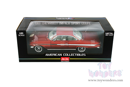 Sun Star USA - Chevrolet&reg; Impala&trade; Sport Coupe (1961, 1/18 scale diecast model car, Honduras Maroon) SS2108