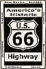 Tin Sign: America's Historic RTE 66 Highway sign T698