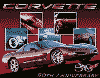 Tin Sign: Chevy Corvette 50th Anniversary sign TD1015