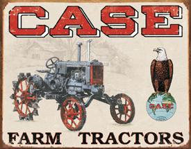 Tin Sign: Case Farm Tractor sign TD1230