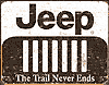 Show product details for Tin Sign: Jeep Logo Weathered sign TD1431