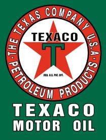 Tin Sign: Texaco Motor Oil Logo Sign TD588