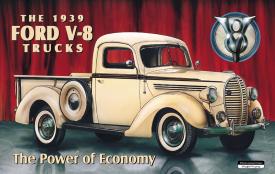 Tin Sign: 1939 Ford V8 Truck TD707