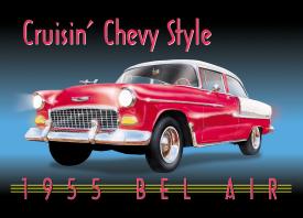 Tin Sign: 1955 Chevy Bel Air TD728
