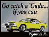 Tin Sign: Plymouth Cuda Sign TD846