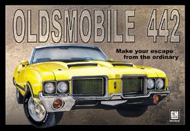 Tin Sign: Oldsmobile 442 nostalgic tin sign. TD869