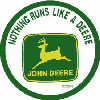 Show product details for Tin Sign: John Deere Round Sign TD905