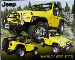 Tin Sign: Jeep Wrangler Collage TG739