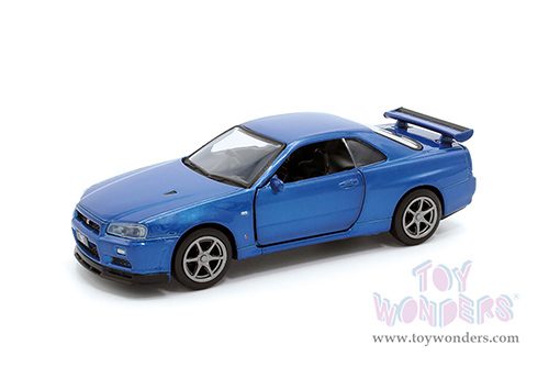 Showcasts Collectibles - Nissan Skyline GT-R34 V Spec II (1/36 scale diecast model car, Asstd.) TM012023