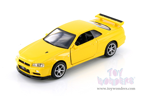 Showcasts Collectibles - Nissan Skyline GT-R34 V Spec II (1/36 scale diecast model car, Asstd.) TM012023
