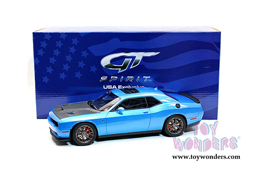 GT Spirit USA Exclusive - Dodge Hellcat Challenger Hard Top (2017, 1/18 scale resin model car, Blue) US006