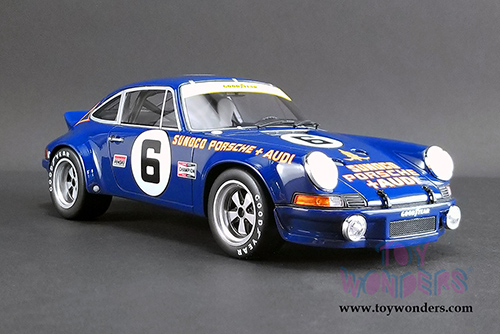 GT Spirit USA Exclusive - Porsche 911 RSR Penske Sunoco #6 1973 24 hrs of Daytona (1/18 scale resin model car, Blue) US015