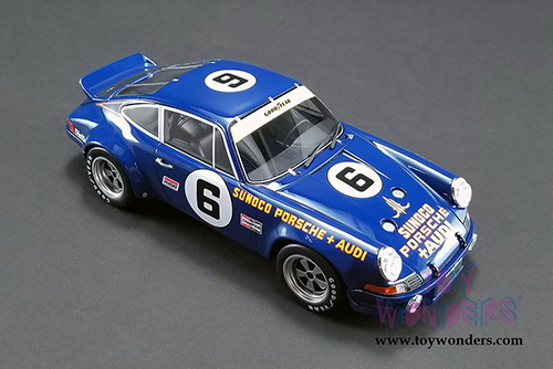 GT Spirit USA Exclusive - Porsche 911 RSR Penske Sunoco #6 1973 24 hrs of Daytona (1/18 scale resin model car, Blue) US015