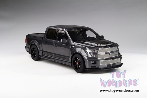 GT Spirit/ACME USA Exclusive - Ford Shelby F-150 Super Snake Pickup Truck with Bed Cover (2017, 1/18 scale resin model car, Metallic Gray) US022