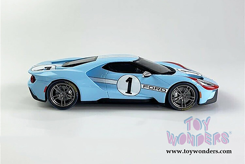 GT Spirit USA Exclusive - Ford GT #1 Heritage Edition "1966 Le Mans" (2020, 1/18 scale resin model car, Light Blue) US027