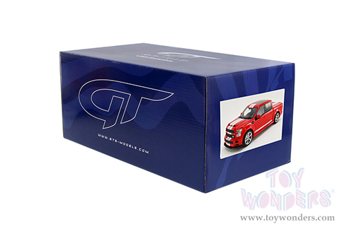 GT Spirit/ACME USA Exclusive - Ford Shelby F-150 Super Snake Pickup Truck with Bed Cover (2017, 1/18 scale resin model car, Red/White) US043