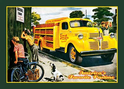 Tin Sign: Pepsicola America's Favorite Pastime B437