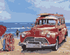 Show product details for Tin Sign: Surfing USA (Woody Wagon) CD1124
