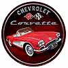 Show product details for Tin Sign: Chevrolet Corvette Red GM10