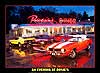 Show product details for Tin Sign: Rosie's Diner with 70's Chevy Camaro Muscle Cars JB04