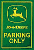 Show product details for Tin Sign: John Deere Parking Only M349