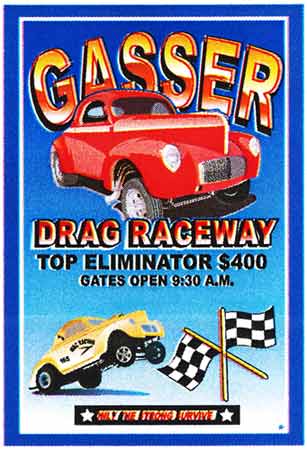 Tin Sign: Gasser Drag Raceway M622