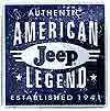 Show product details for Tin Sign: Jeep - Authentic American Legend Established Sign M714