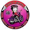Tin Sign: Betty Boop Motorcycle Parts & Service Round Sign P407