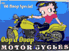 Show product details for Tin Sign: Betty Boop Motorcycle PG456