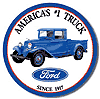 TD-1009�Ford America's #1 Truck Round�tin sign