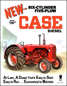 Tin Sign: Case Diesel Farm Tractor TD1169