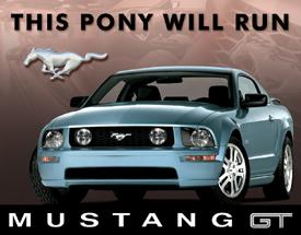 Tin Sign: 2005 Ford Mustang GT sign TD1202