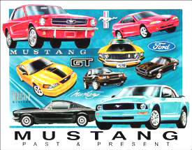 Tin Sign: Ford Mustang TD1272
