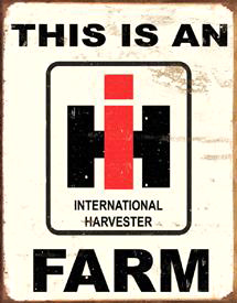 Tin Sign: IH Farm Tractor Sign TD1279