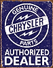 Show product details for Tin Sign: Chrysler Genuine Parts Authorized Dealer Sign TD1386