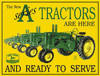 Show product details for Tin Sign: John Deere Farm Tractor TD667