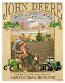 Tin Sign: John Deere Farm Tractor TD985